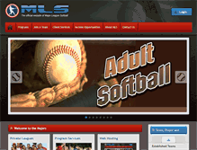 Tablet Screenshot of mlsoftball.com
